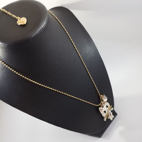 Betsey Johnson Cat necklace, matching earrings listed separately - Picture 2 of 4